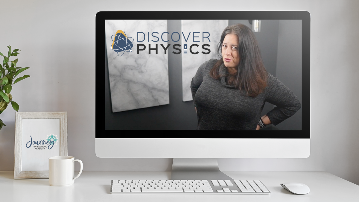Screenshot of Discover Physics video lesson taught by Journey Homeschool Academy instructor